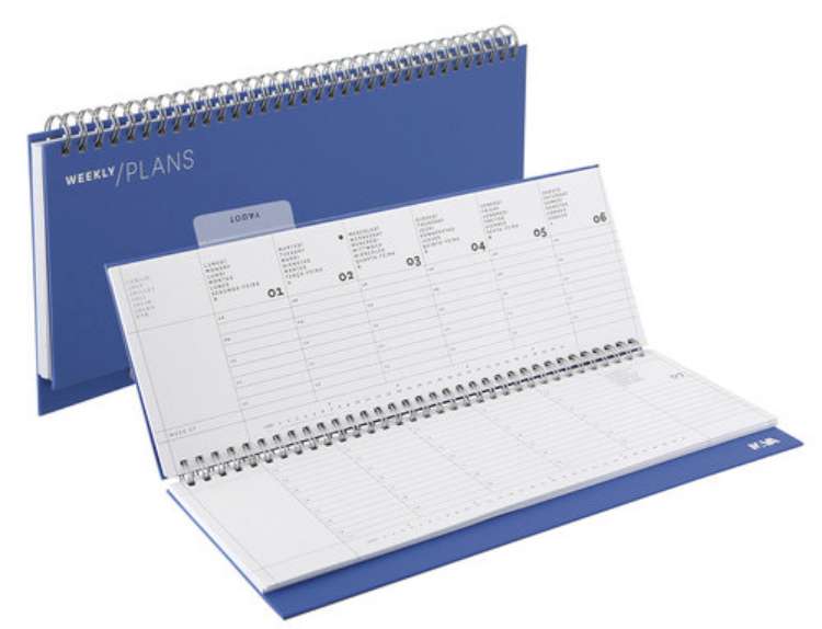 calendario da tavolo settimanale