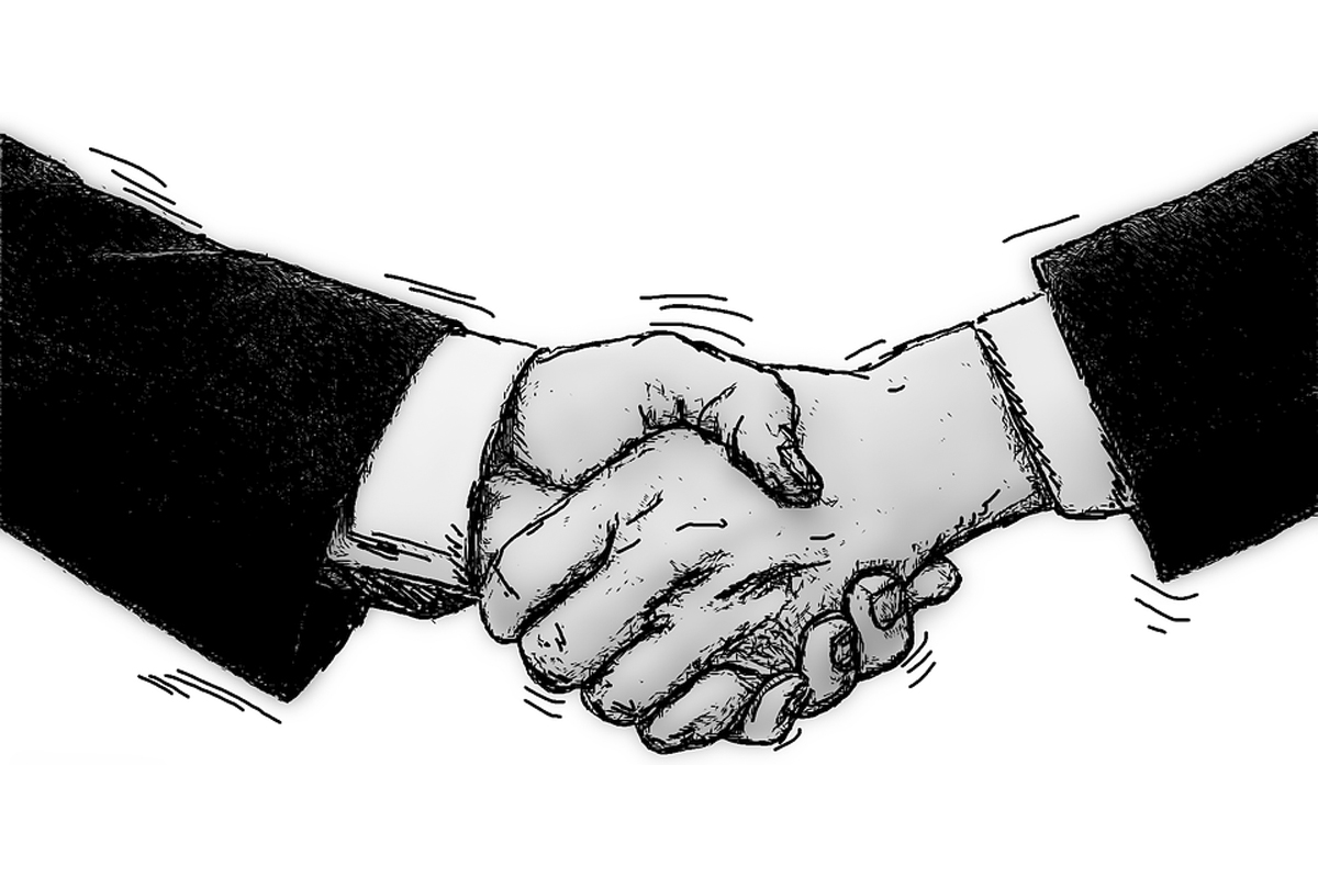 stretta di mano
